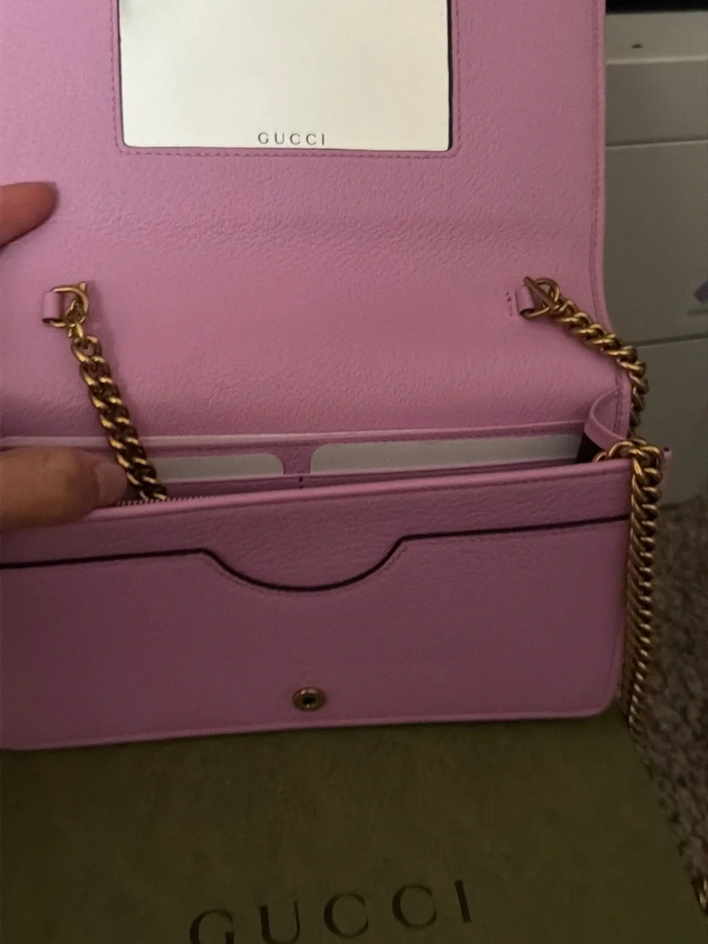 Gucci Pink Crystal-Embellished Clutch with GG Motif
